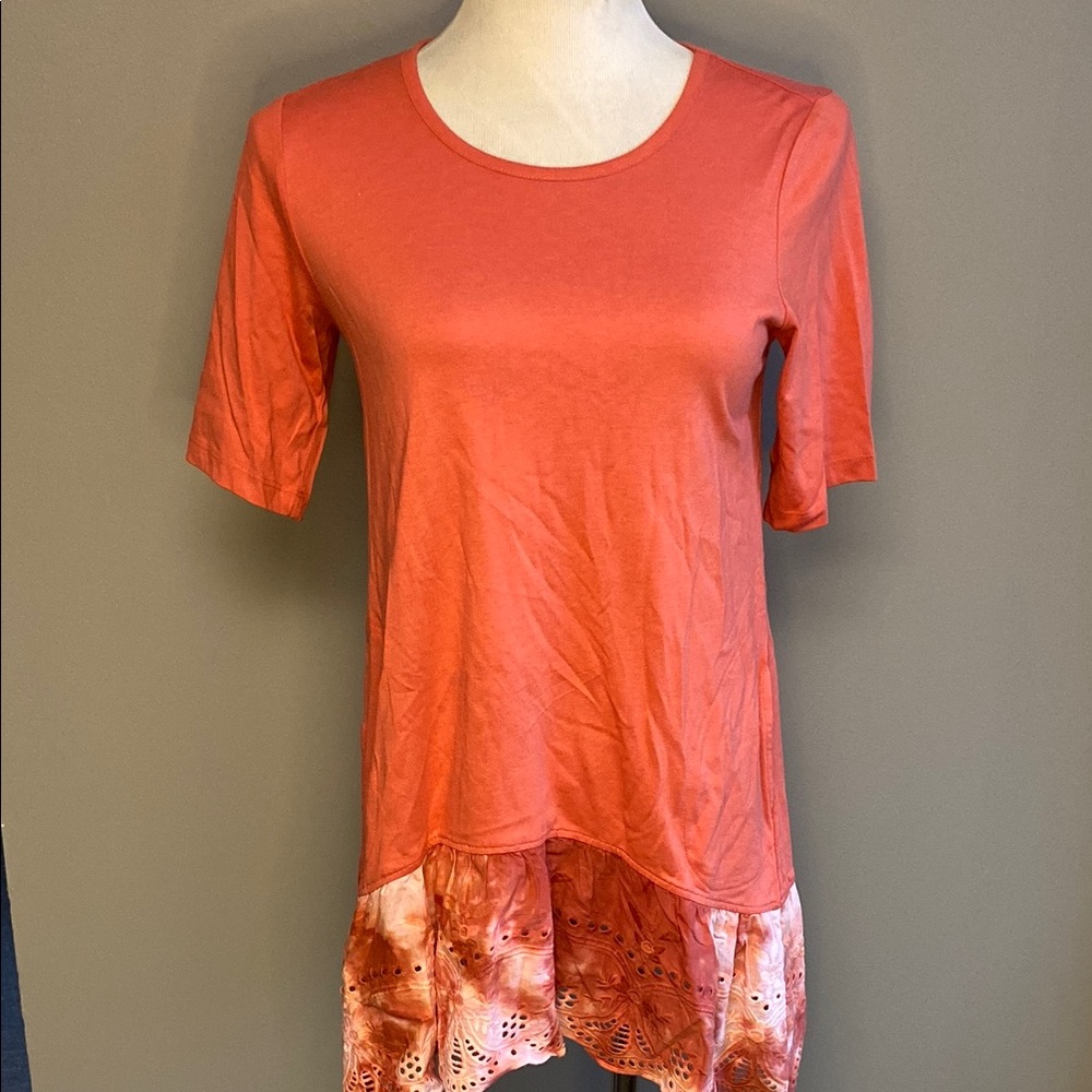 🔹 LOGO by Lori Goldstein Asymmetrical Short-Sleeve Tee – Size XXS 🔹